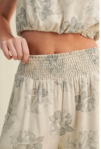 MIOU MUSE Wide Leg Palazzo Pants in grey print - women's pants - view 4