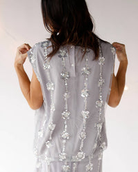 By Together - SHEER AS ICE SEQUIN TOP