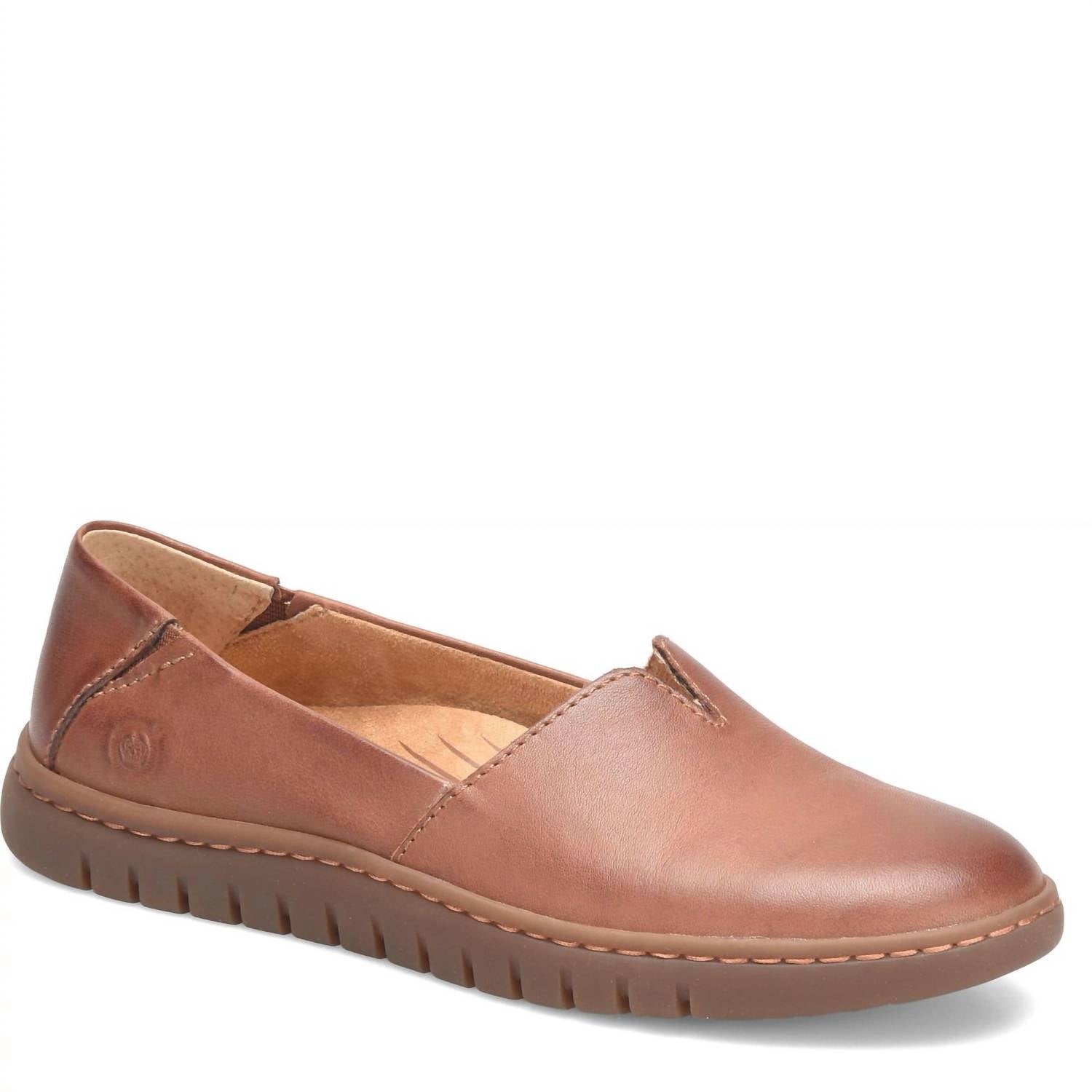 Born Women's Sebra 2 Flat Shoes in dark tan - women's flats - detail view