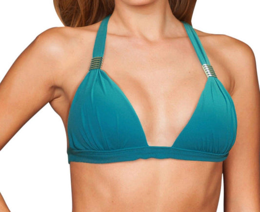 Zali - Plunge Triangle Halter Bikini Top