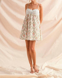 So Me - Mixed Floral Print Mini Dress