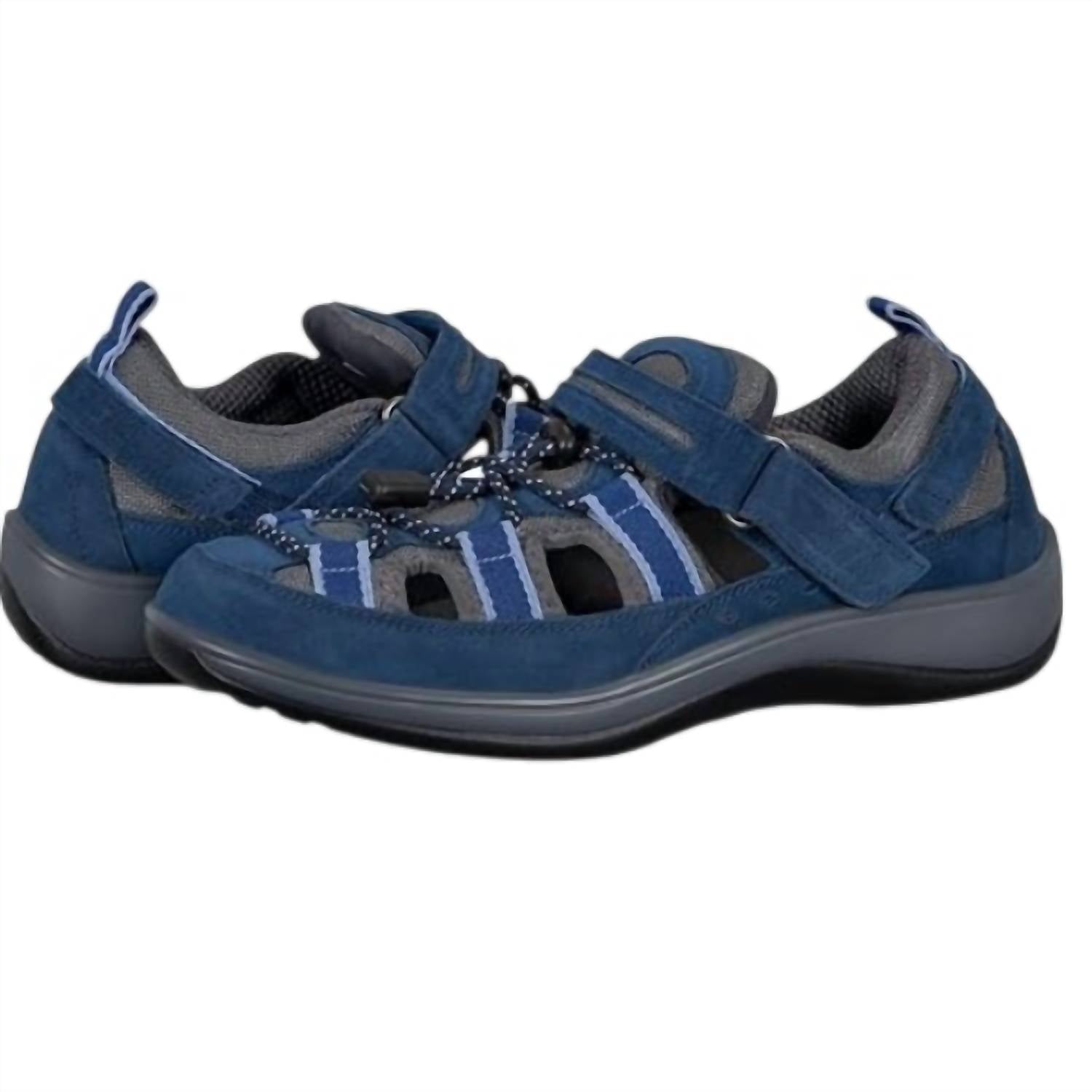 Orthofeet Women's Naples Strap Sandals in blue - women's sandal - detail view
