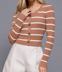 Active Basic - Round Neck Stripe Sweater