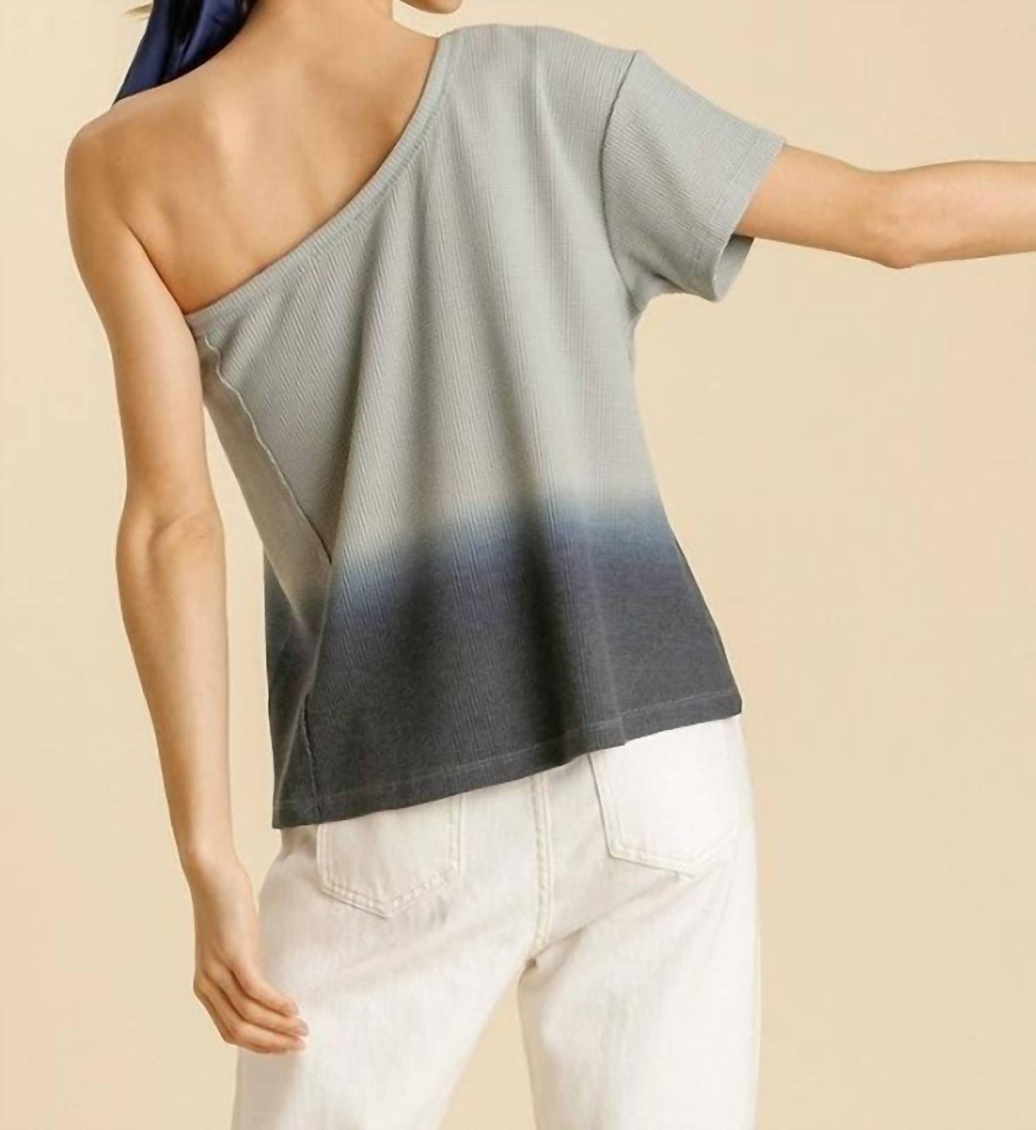 Umgee - One Shoulder Ombre Top