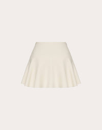 Valentino - Wool Silk Blend Crepe Skort