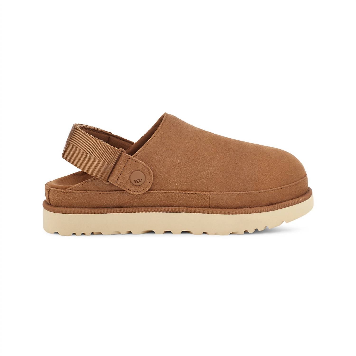 UGG Women's Goldenstar Clog in chestnut 2 - women's shoe - detail view