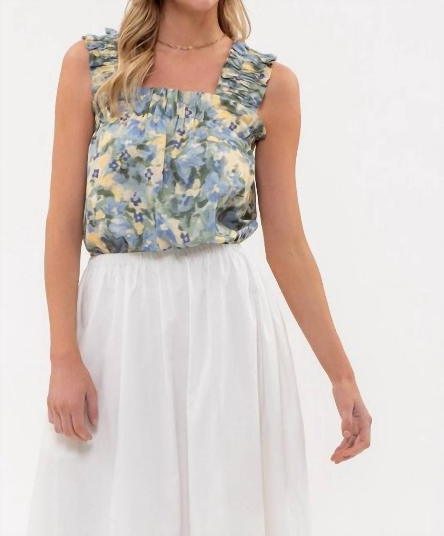 Mine And E&M - Daisy Water Color Tank Top