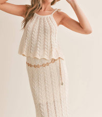 Sadie & Sage - Baby Chevron Pointelle Sweater Tank