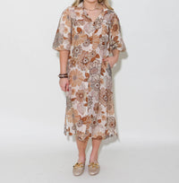 Thml - Puff Sleeve Floral Midi Dress