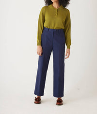 Rose Velvet - Piper Cotton Twill Full Length Pants