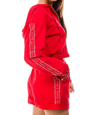 Fancy Fashion - Line in Paris Long Sleeve Hoodie and Short Set