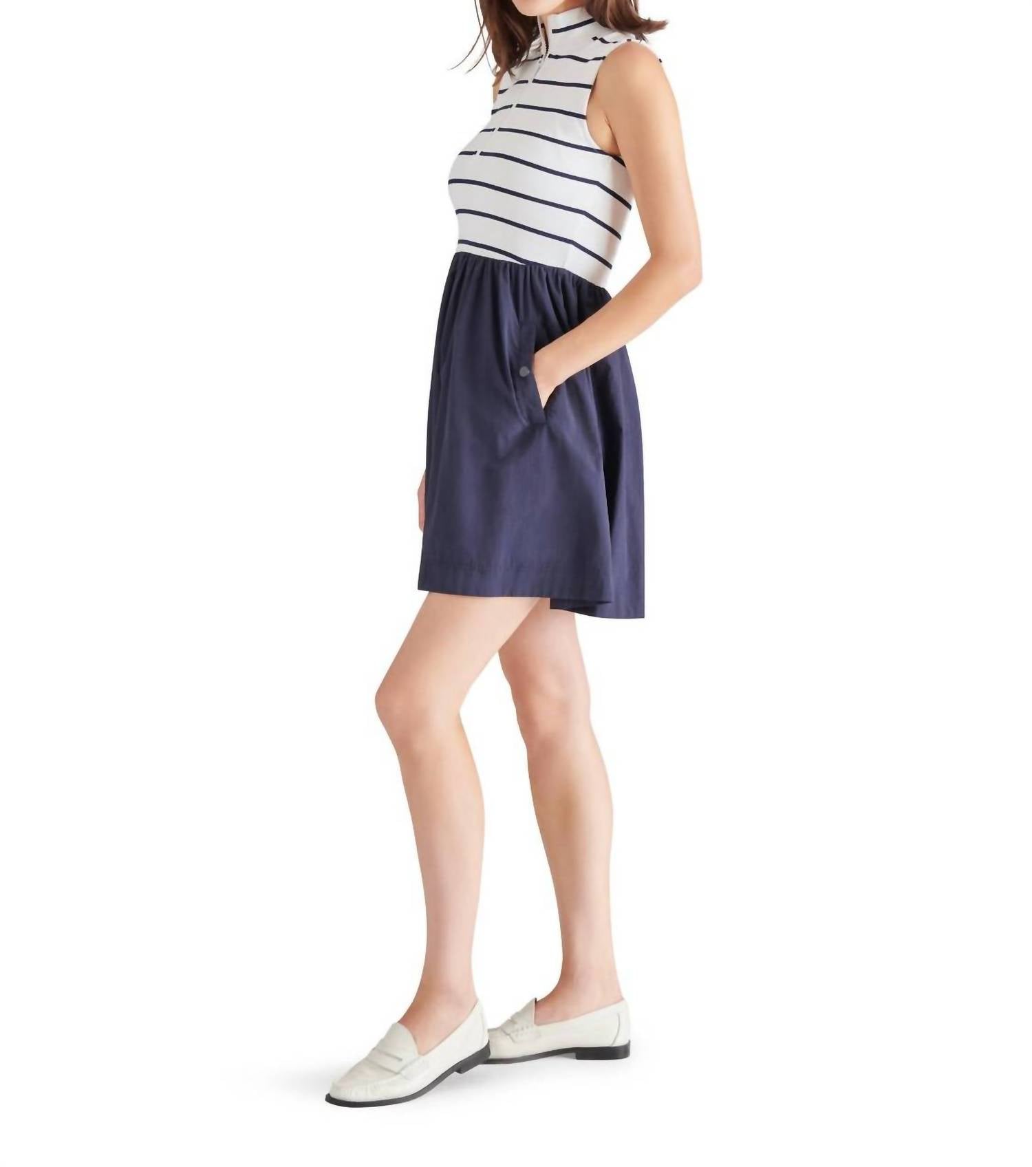 STEVE MADDEN Women's Lyon Dress in navy stripe - women's dress - view 6
