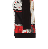 DOLCEZZA Knit Pullover in red black white - women's long sleeve top - view 4