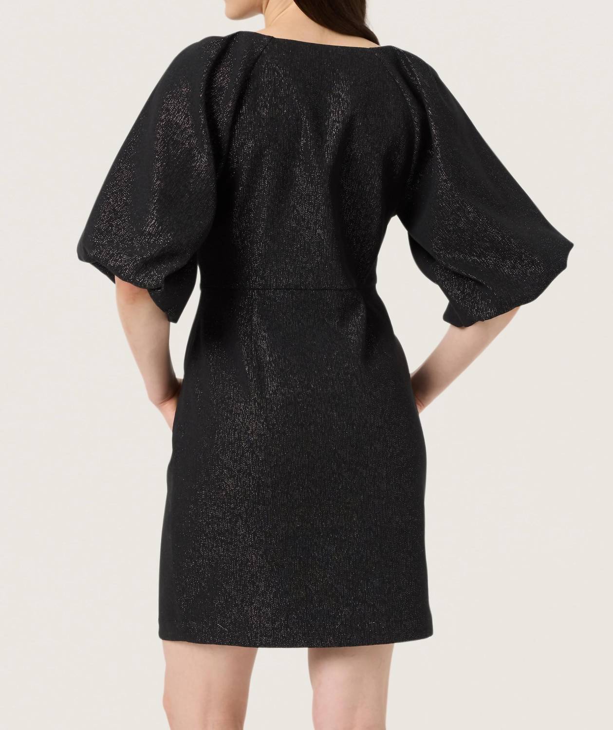 Soaked In Luxury - Slcahlina Metallic V-neck Mini Dress