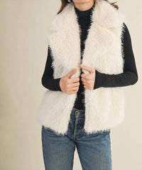 Mustard Seed - Curly Textured Faux Fur Vest