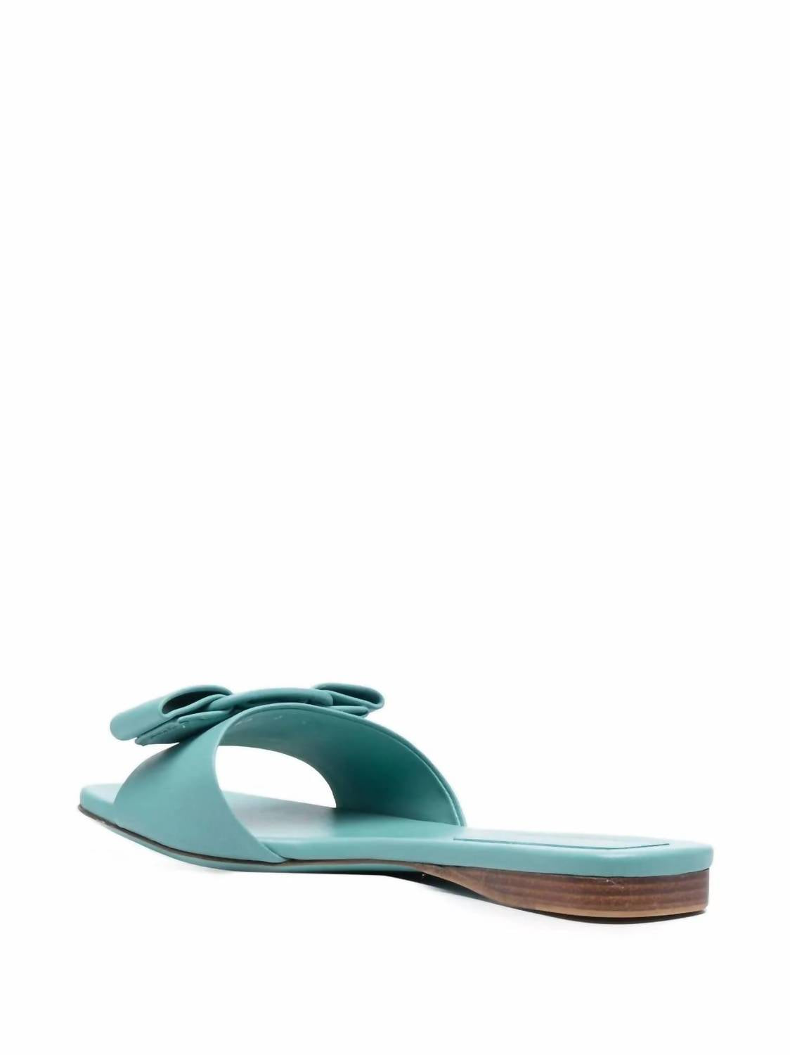 Salvatore Ferragamo Women's Embossed Bow Sandals in blue - women's sandal - alternate view