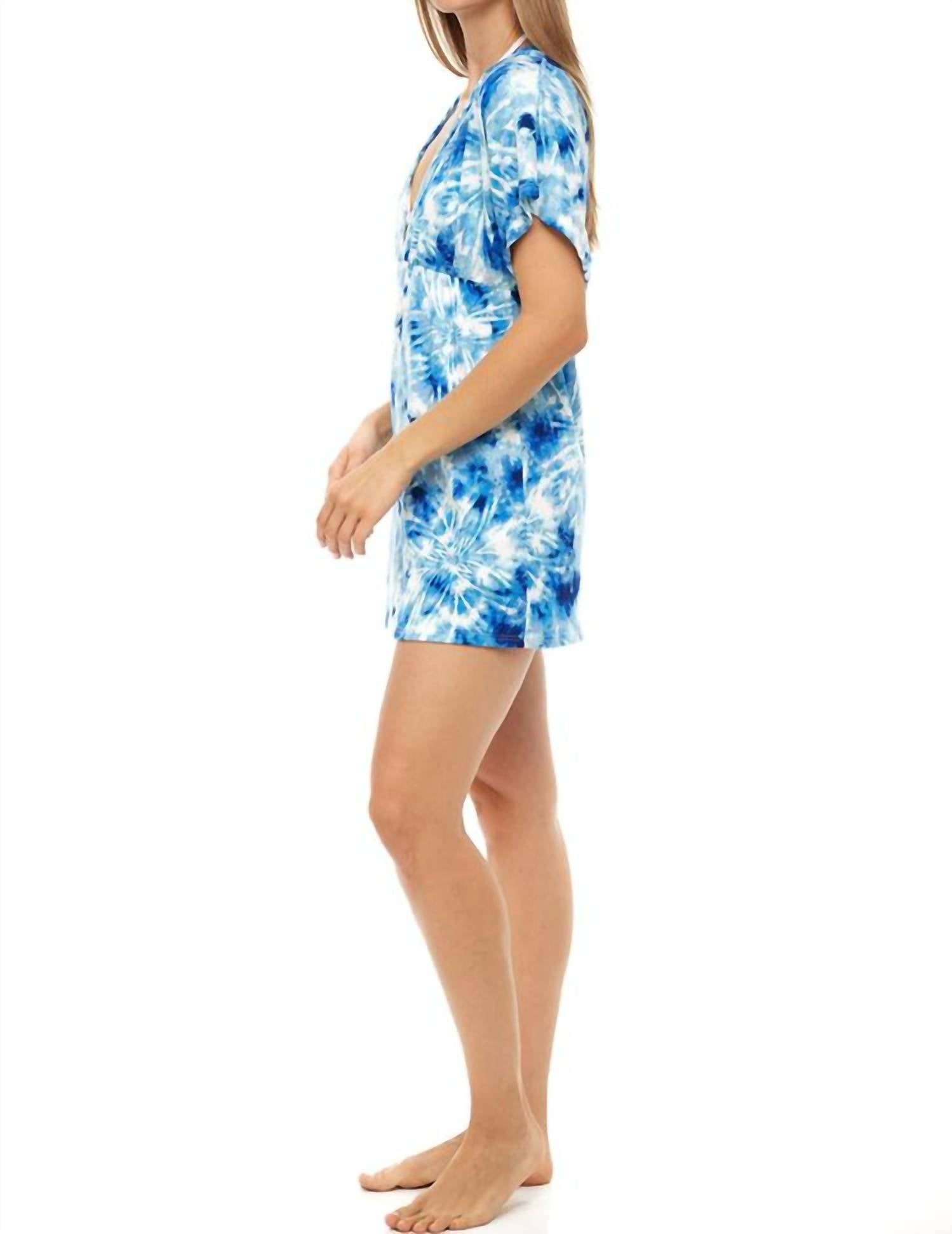 Jordan Taylor - Dolman Sleeve V Neck Tie Dye Tunic