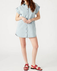 STEVE MADDEN Ilara Denim Mini Dress in blue - women's dress