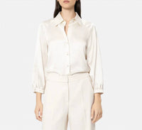 Luisa Cerano - Button Front Satin Blouse