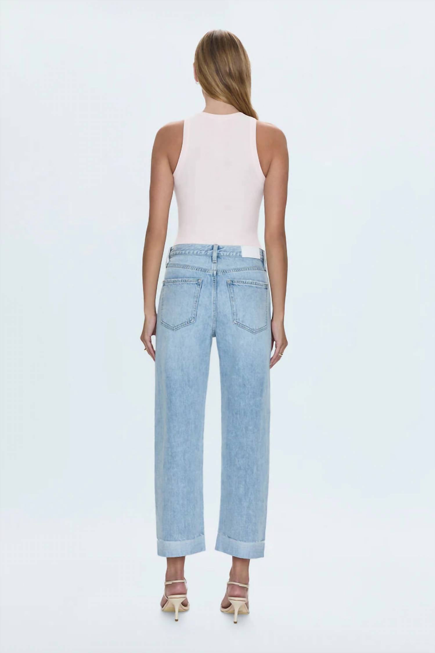 Pistola - Kacey Mid Rise Cuffed Straight Jean