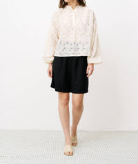 FRNCH Martine Bermuda Short in noir - women's shorts