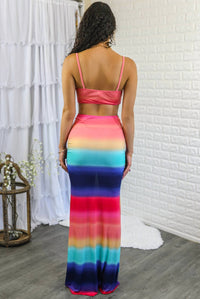 Surelymine - Over the Rainbow Cut Out Maxi Dress