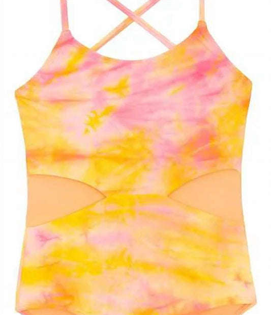 Pq Swim - Girl's Del Mar Tie Dye Cutout One Piece