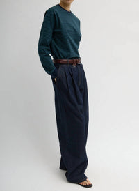 Tibi - Denim Triple Pleat Jean
