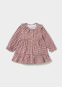 Mayoral - Girl's Gingham Long Sleeve Dress