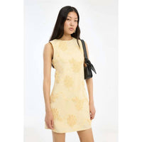 Rotate - Women's Flower Mini Flared Dress