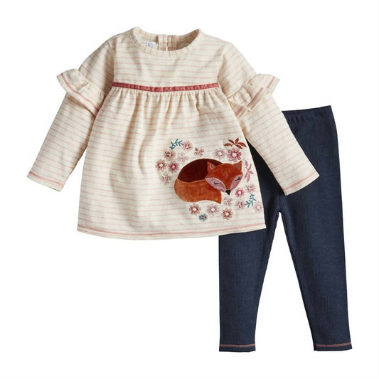 Mudpie - Girl's Fox Tunic And Leggings Set