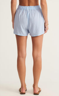 Z Supply Women's The Perfect Linen Short in saltwater - women's shorts - alternate view