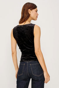 Rails Fete Sleeveless Velvet Top in black - women's tank top - alternate view