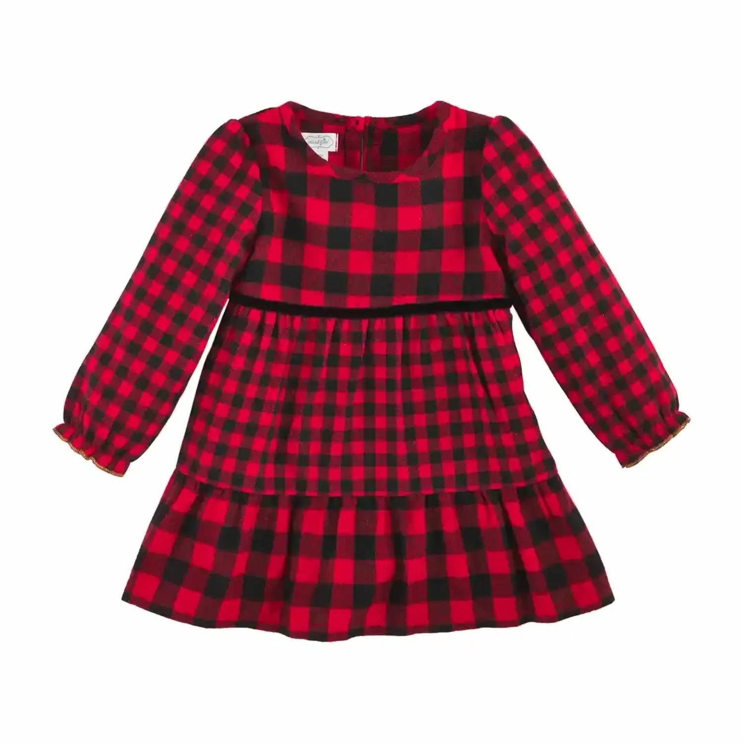 Mudpie - Buffalo Checkered Dress & Headband