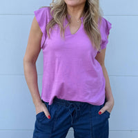 Tribal - Ruffle Sleeve Top