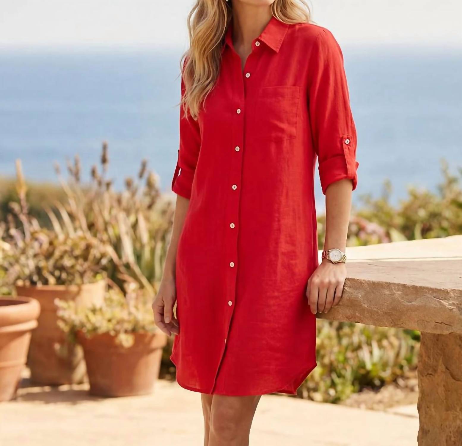 Karen Kane - Linen Shirtdress