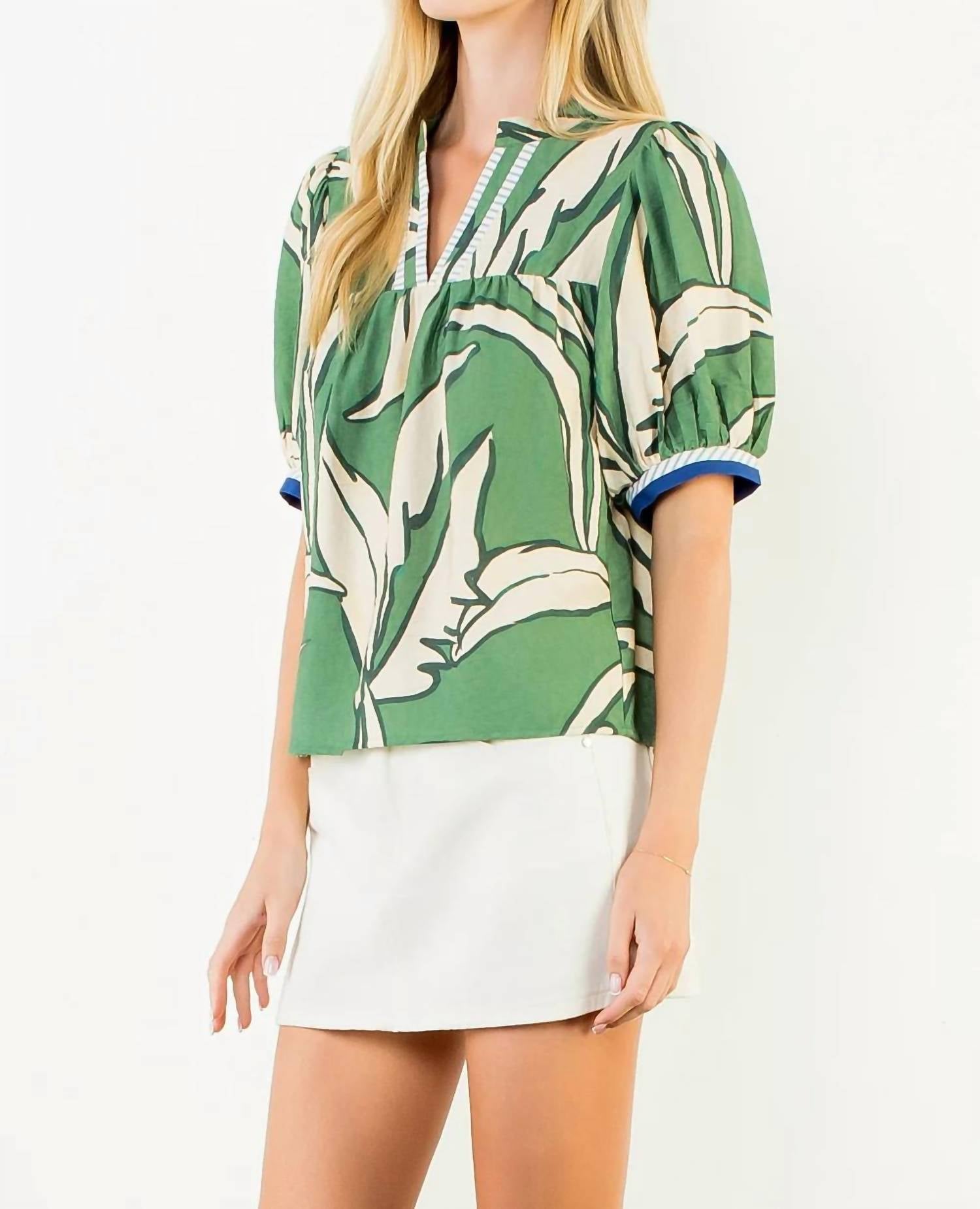 Thml - Carolina Geometric Print Top