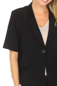 Joseph Ribkoff - Short Sleeve V-neck Blazer