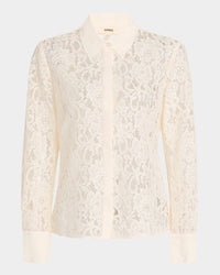 L'Agence - Miai Lace Button Down Blouse
