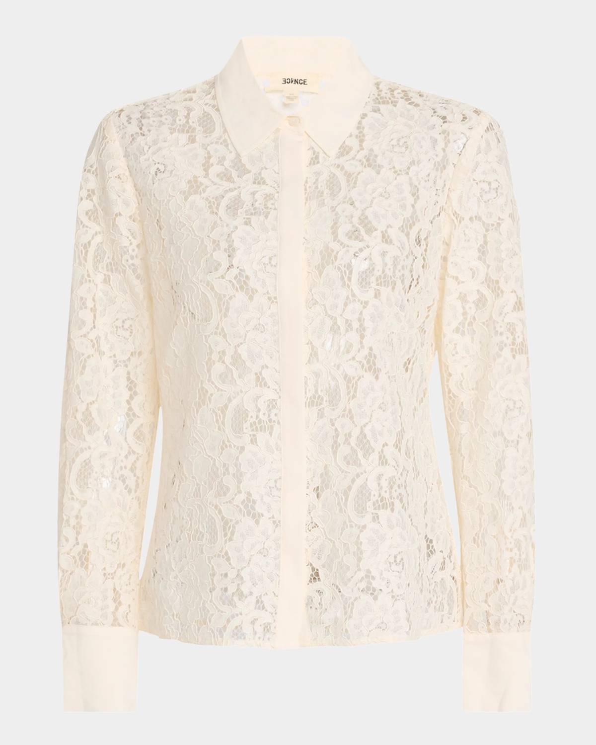 L'Agence - Miai Lace Button Down Blouse