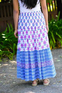 Dolma - Block Printed Tiered Cotton Skirt