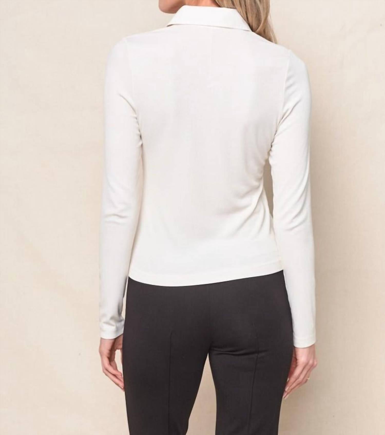 Stateside - Two By One Fine Ribbed Button Up Top