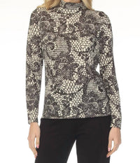 Joseph Ribkoff - Floral High Neck Knit Top