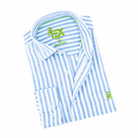 Eight X - Men's Stanford Stripe Frog Linen Shirt