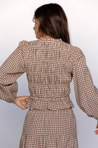 Storia - Harper Gingham Smocked Top