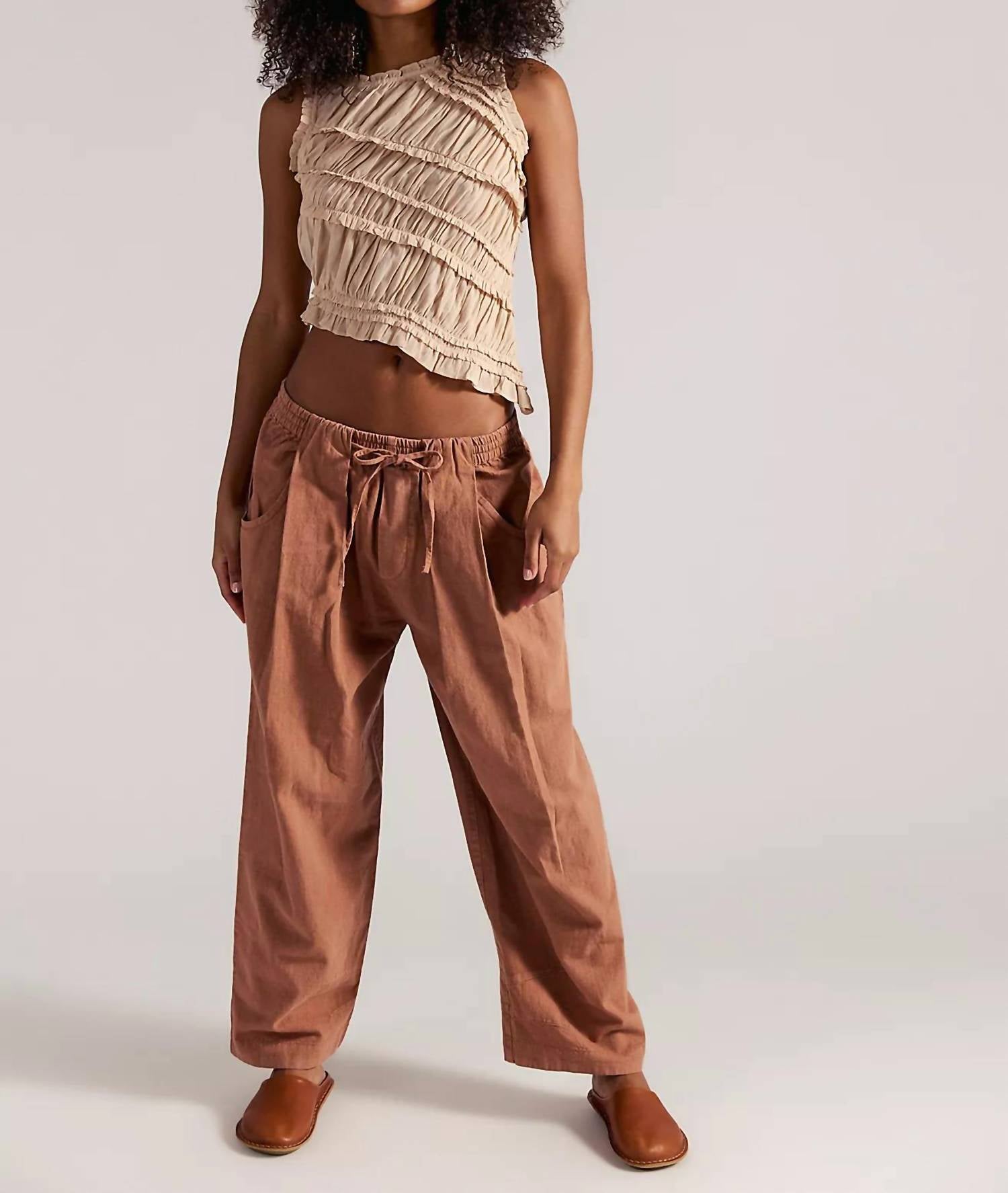Free People - Chambers Laid Back Linen Pant