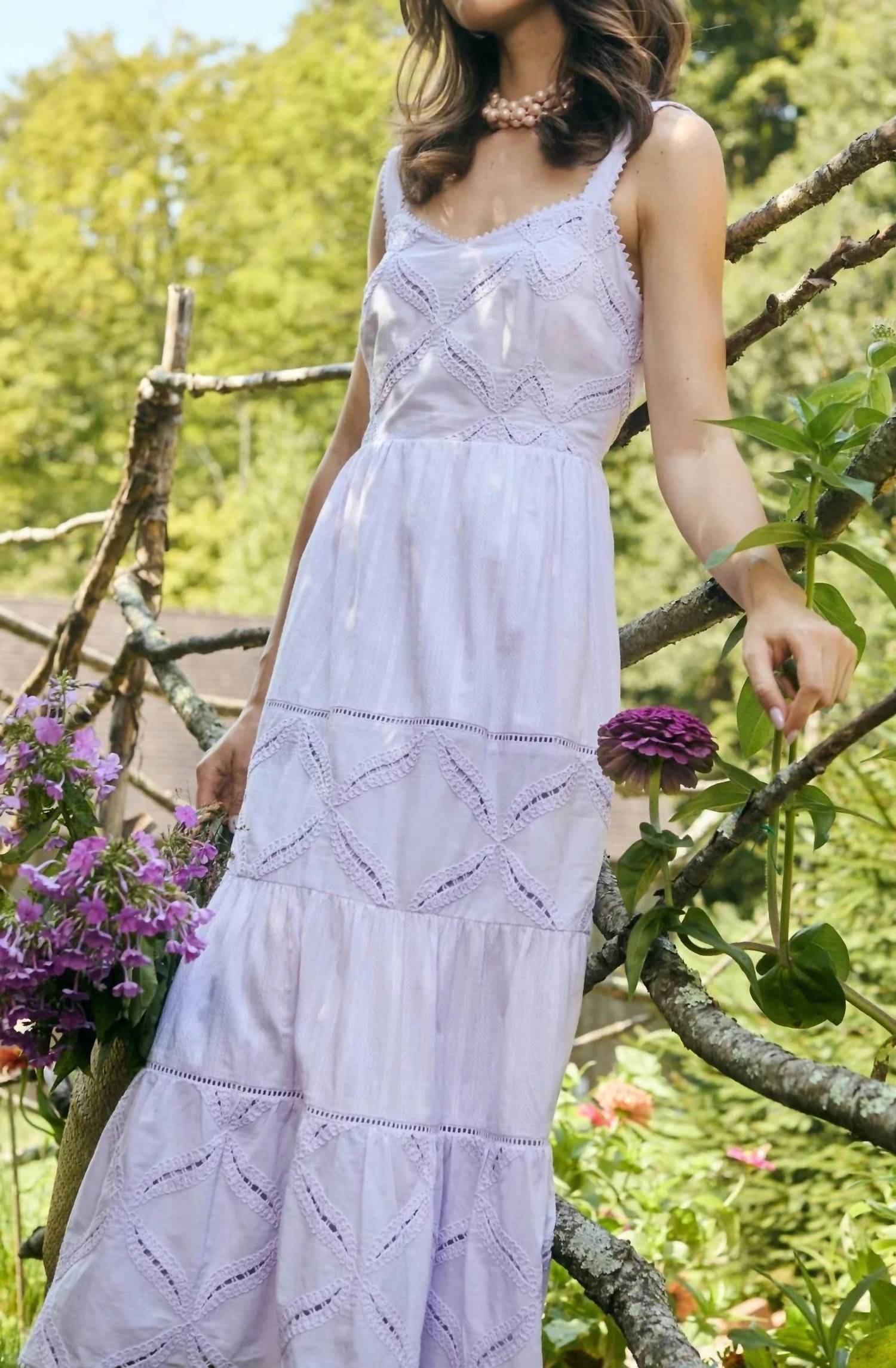 Allison New York - Jade Eyelet Maxi Dress