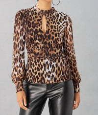 Lola & Sophie - Mesh Keyhole Top