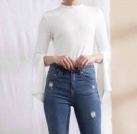 Lena - Marilyn Open Flare Sleeve Bodysuit