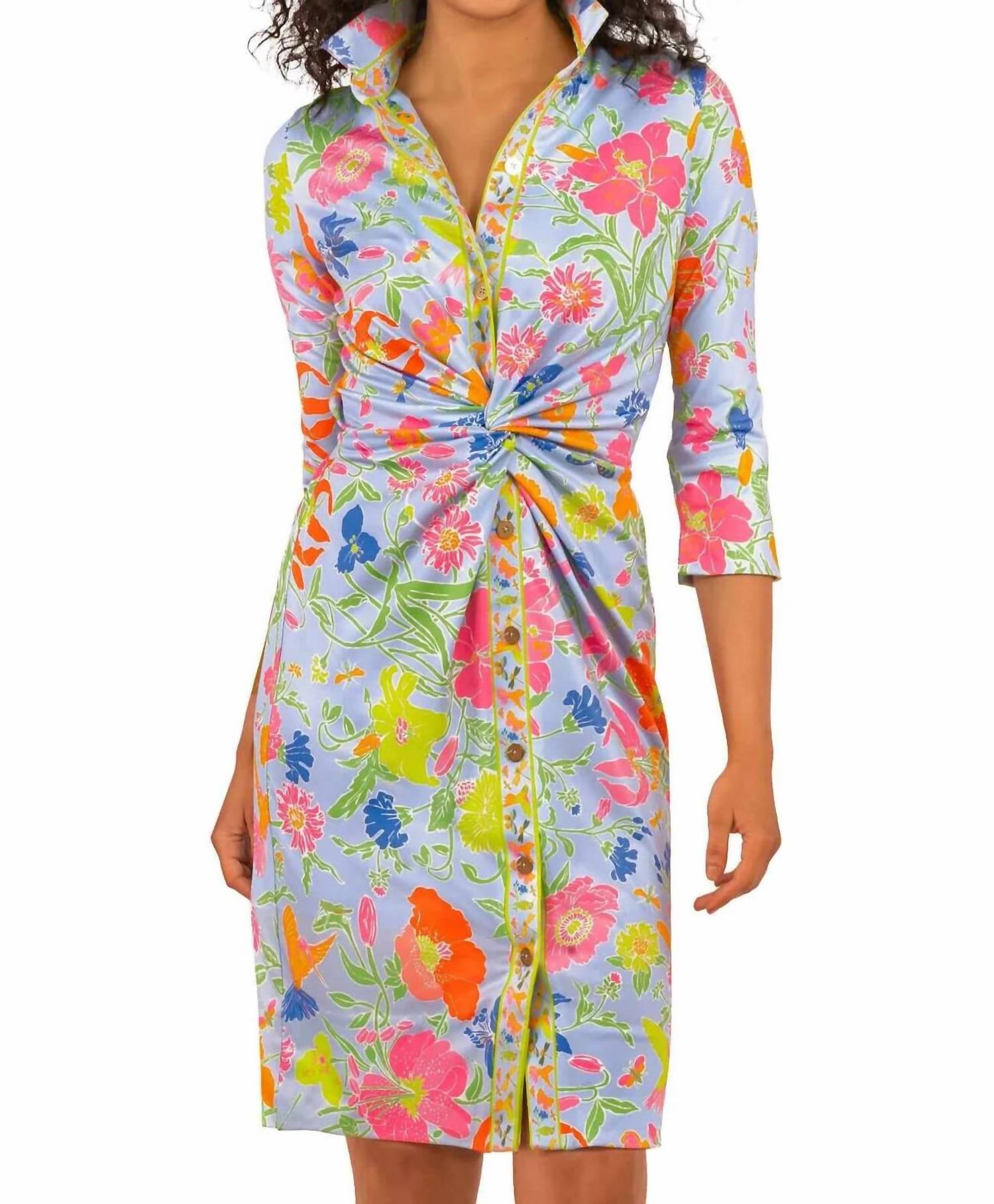 GRETCHEN SCOTT Birds & Bees Twist & Shout Dress in floral - women's dress